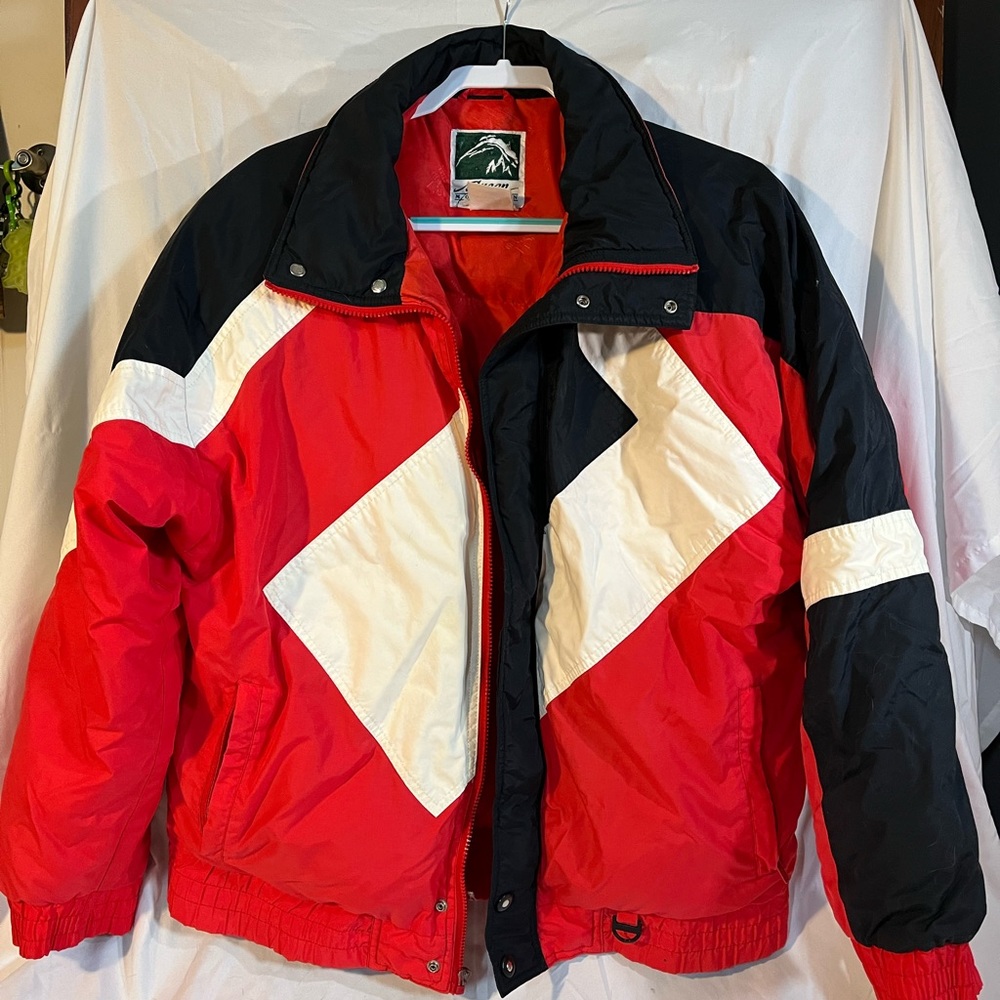 Red/Black/White Puffer Coat